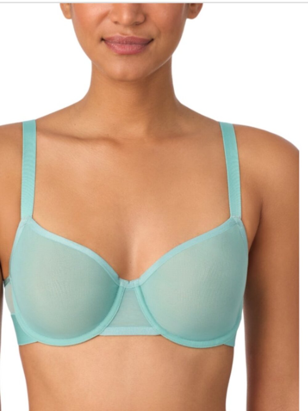 Dkny Women's Sheers Unlined Demi Bra Green Size 36C 12176